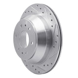 Dynamic Friction 2002-2009 Buick Rainier Rear Right Drilled & Slotted Silver Brake Rotor by Dynamic Friction Company 631-48045R