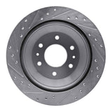 Dynamic Friction 2002-2009 Buick Rainier Rear Right Drilled & Slotted Silver Brake Rotor by Dynamic Friction Company 631-48045R