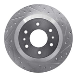 Dynamic Friction 2002-2009 Buick Rainier Rear Right Drilled & Slotted Silver Brake Rotor by Dynamic Friction Company 631-48045R