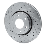 Dynamic Friction 2002-2009 Buick Rainier Front Left Drilled & Slotted Silver Brake Rotor by Dynamic Friction Company 631-48046L