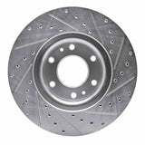 Dynamic Friction 2002-2009 Buick Rainier Front Left Drilled & Slotted Silver Brake Rotor by Dynamic Friction Company 631-48046L