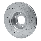 Dynamic Friction 2002-2009 Buick Rainier Front Left Drilled & Slotted Silver Brake Rotor by Dynamic Friction Company 631-48046L