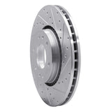 Dynamic Friction 2002-2009 Buick Rainier Front Right Drilled & Slotted Silver Brake Rotor by Dynamic Friction Company 631-48046R