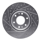 Dynamic Friction 2002-2009 Buick Rainier Front Right Drilled & Slotted Silver Brake Rotor by Dynamic Friction Company 631-48046R