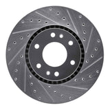 Dynamic Friction 2002-2009 Buick Rainier Front Right Drilled & Slotted Silver Brake Rotor by Dynamic Friction Company 631-48046R