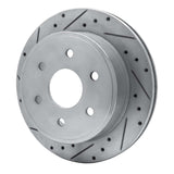 Dynamic Friction 2003-2005 Chevrolet Express 2500 Rear Left Drilled & Slotted Silver Brake Rotor by Dynamic Friction Company 631-48047L
