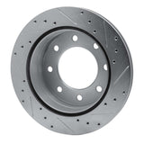 Dynamic Friction 2003-2005 Chevrolet Silverado 1500 Rear Left Drilled & Slotted Silver Brake Rotor by Dynamic Friction Company 631-48048L