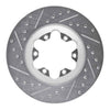 R1 Concepts 2004-2008 Chevrolet Colorado Front Left Drilled & Slotted Silver Brake Rotor