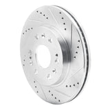 Dynamic Friction 2005-2020 Cadillac Escalade EXT Front Right Drilled & Slotted Silver Brake Rotor by Dynamic Friction Company 631-48050R