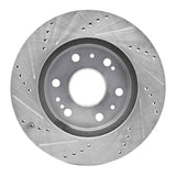 Dynamic Friction 2005-2020 Cadillac Escalade EXT Front Right Drilled & Slotted Silver Brake Rotor by Dynamic Friction Company 631-48050R