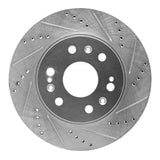 Dynamic Friction 2005-2020 Cadillac Escalade EXT Front Right Drilled & Slotted Silver Brake Rotor by Dynamic Friction Company 631-48050R