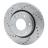 Dynamic Friction 2006-2009 Buick Rainier Front Left Drilled & Slotted Silver Brake Rotor by Dynamic Friction Company 631-48052L