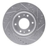 Dynamic Friction 2006-2009 Buick Rainier Front Left Drilled & Slotted Silver Brake Rotor by Dynamic Friction Company 631-48052L