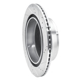 Dynamic Friction 2007-2020 Cadillac Escalade EXT Rear Left Drilled & Slotted Silver Brake Rotor by Dynamic Friction Company 631-48053L