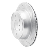 Dynamic Friction 2007-2020 Cadillac Escalade Rear Right Drilled & Slotted Silver Brake Rotor by Dynamic Friction Company 631-48053R