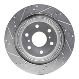 Dynamic Friction 2007-2020 Cadillac Escalade Rear Right Drilled & Slotted Silver Brake Rotor by Dynamic Friction Company 631-48053R