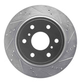 Dynamic Friction 2007-2020 Cadillac Escalade Rear Right Drilled & Slotted Silver Brake Rotor by Dynamic Friction Company 631-48053R