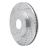 Dynamic Friction 2007-2017 Buick Enclave Front Left Drilled & Slotted Silver Brake Rotor by Dynamic Friction Company 631-48054L