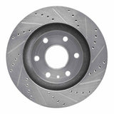 Dynamic Friction 2007-2017 Buick Enclave Front Left Drilled & Slotted Silver Brake Rotor by Dynamic Friction Company 631-48054L