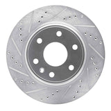 Dynamic Friction 2007-2017 Buick Enclave Front Left Drilled & Slotted Silver Brake Rotor by Dynamic Friction Company 631-48054L