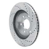 Dynamic Friction 2007-2017 Buick Enclave Front Left Drilled & Slotted Silver Brake Rotor by Dynamic Friction Company 631-48054L