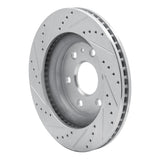 Dynamic Friction 2007-2017 Buick Enclave Front Right Drilled & Slotted Silver Brake Rotor by Dynamic Friction Company 631-48054R