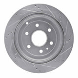Dynamic Friction 2007-2017 Buick Enclave Rear Left Drilled & Slotted Silver Brake Rotor by Dynamic Friction Company 631-48055L