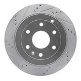 Dynamic Friction 2007-2017 Buick Enclave Rear Left Drilled & Slotted Silver Brake Rotor by Dynamic Friction Company 631-48055L