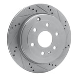 Dynamic Friction 2007-2017 Buick Enclave Rear Right Drilled & Slotted Silver Brake Rotor by Dynamic Friction Company 631-48055R
