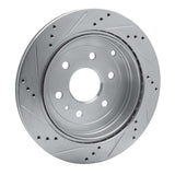 Dynamic Friction 2007-2017 Buick Enclave Rear Right Drilled & Slotted Silver Brake Rotor by Dynamic Friction Company 631-48055R