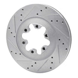 Dynamic Friction 2009-2012 Chevrolet Colorado Front Left Drilled & Slotted Silver Brake Rotor by Dynamic Friction Company 631-48057L