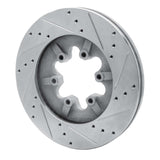 Dynamic Friction 2009-2012 Chevrolet Colorado Front Left Drilled & Slotted Silver Brake Rotor by Dynamic Friction Company 631-48057L