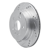 Dynamic Friction 2010-2017 Chevrolet Equinox Rear Left Drilled & Slotted Silver Brake Rotor by Dynamic Friction Company 631-48058L