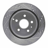 Dynamic Friction 2010-2017 Chevrolet Equinox Rear Left Drilled & Slotted Silver Brake Rotor by Dynamic Friction Company 631-48058L