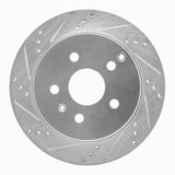 Dynamic Friction 2010-2017 Chevrolet Equinox Rear Left Drilled & Slotted Silver Brake Rotor by Dynamic Friction Company 631-48058L