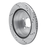 Dynamic Friction 2010-2017 Chevrolet Equinox Rear Left Drilled & Slotted Silver Brake Rotor by Dynamic Friction Company 631-48058L