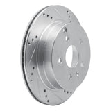 Dynamic Friction 2010-2017 Chevrolet Equinox Rear Right Drilled & Slotted Silver Brake Rotor by Dynamic Friction Company 631-48058R