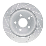 Dynamic Friction 2010-2017 Chevrolet Equinox Rear Right Drilled & Slotted Silver Brake Rotor by Dynamic Friction Company 631-48058R