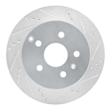 Dynamic Friction 2010-2017 Chevrolet Equinox Rear Right Drilled & Slotted Silver Brake Rotor by Dynamic Friction Company 631-48058R