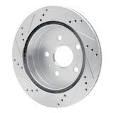 Dynamic Friction 2010-2017 Chevrolet Equinox Rear Right Drilled & Slotted Silver Brake Rotor by Dynamic Friction Company 631-48058R