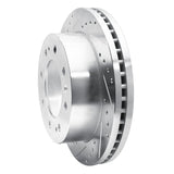 Dynamic Friction 2011-2025 Chevrolet Suburban 3500 HD Front Left Drilled & Slotted Silver Brake Rotor by Dynamic Friction Company 631-48059L