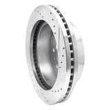 Dynamic Friction 2011-2025 Chevrolet Suburban 3500 HD Front Left Drilled & Slotted Silver Brake Rotor by Dynamic Friction Company 631-48059L