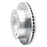 Dynamic Friction 2011-2025 Chevrolet Silverado 2500 HD/2500 HD Classic Front Right Drill & Slot Silver Brake Rotor by Dynamic Friction Company 631-48059R