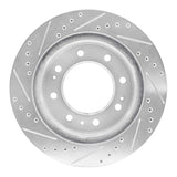 Dynamic Friction 2011-2025 Chevrolet Silverado 2500 HD/2500 HD Classic Front Right Drill & Slot Silver Brake Rotor by Dynamic Friction Company 631-48059R
