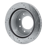 Dynamic Friction 2011-2025 Chevrolet Suburban 3500 HD Rear Left Drilled & Slotted Silver Brake Rotor by Dynamic Friction Company 631-48061L