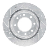 Dynamic Friction 2011-2025 Chevrolet Suburban 3500 HD Rear Right Drilled & Slotted Silver Brake Rotor by Dynamic Friction Company 631-48061R