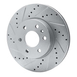 Dynamic Friction 2015-2020 Chevrolet Colorado Front Left Drilled & Slotted Silver Brake Rotor by Dynamic Friction Company 631-48062L