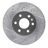 Dynamic Friction 2015-2020 Chevrolet Colorado Front Left Drilled & Slotted Silver Brake Rotor by Dynamic Friction Company 631-48062L