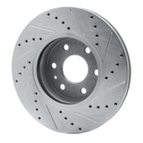 Dynamic Friction 2015-2020 Chevrolet Colorado Front Left Drilled & Slotted Silver Brake Rotor by Dynamic Friction Company 631-48062L
