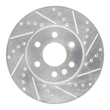 Dynamic Friction 2015-2020 Chevrolet Colorado Front Right Drilled & Slotted Silver Brake Rotor by Dynamic Friction Company 631-48062R